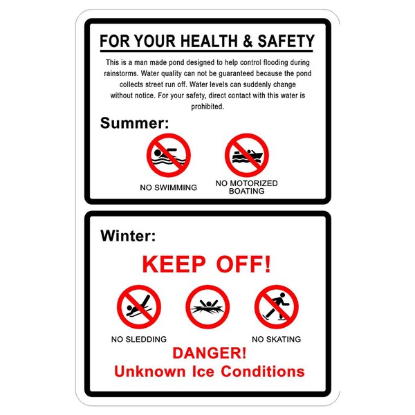 Sign Solutions Usa For Your Health & Safety, Aluminum, 18 in x 12 in DCS08DWT1218CUS00109 - main
